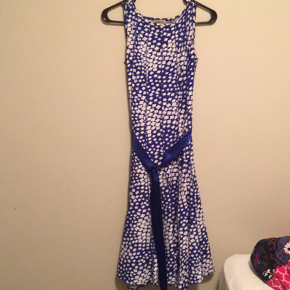 Blue and white Midi Dress